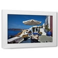 thumbnail image 1 of Larry Malvin 14x11 White Modern Wood Framed Wall Art Titled - Cliffside View, 1 of 5