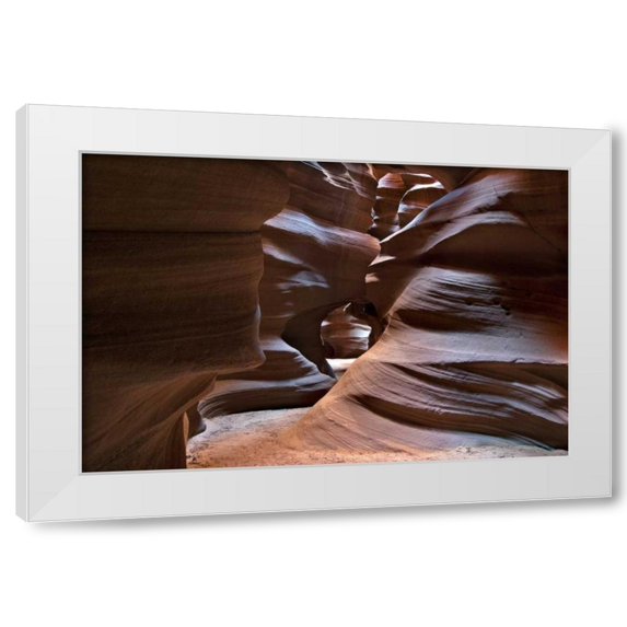 Larry Malvin 18x13 White Modern Wood Framed Wall Art Titled - Upper Antelope V