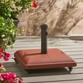thumbnail image 1 of Larry Outdoor Concrete Square 80lb Umbrella Base with Steel Umbrella Holder, Red, 1 of 6