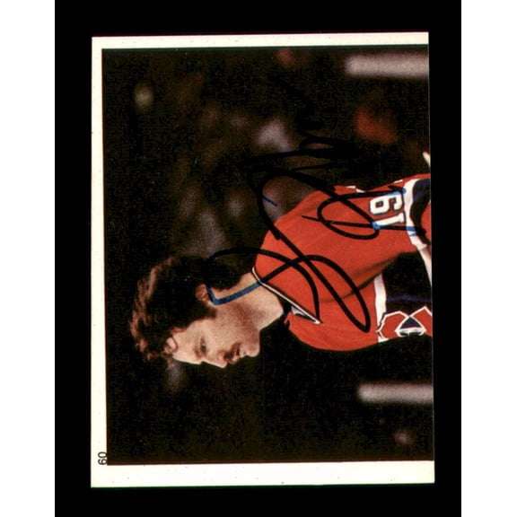 Larry Robinson Autographed 1983-84 Topps Stickers Card #60 Montreal Canadiens SKU #251483