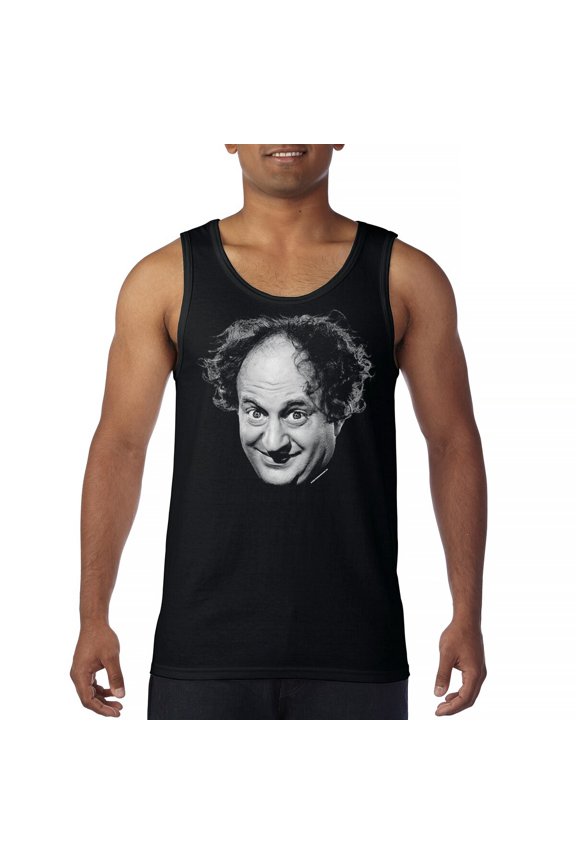 Larry The Three Stooges Tank Top American Legends Moe Howard Curly Shemp 3 Wise Guys Retro Classic Trio Men's Top