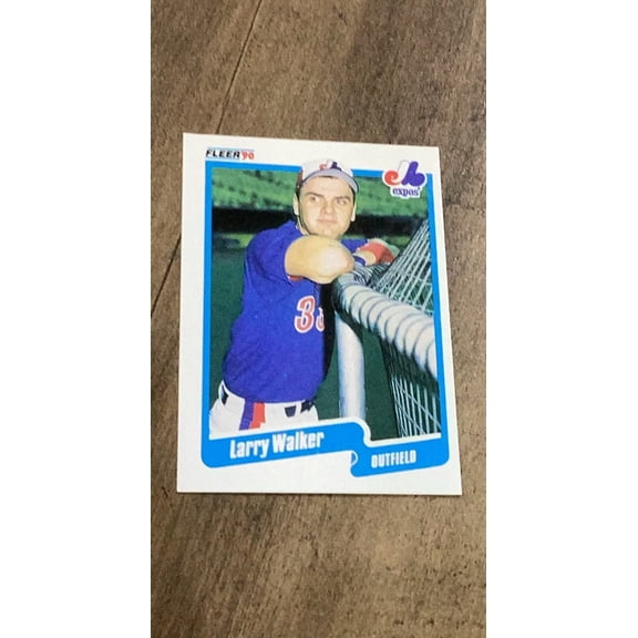 Larry Walker 1990 Fleer 363 trading card