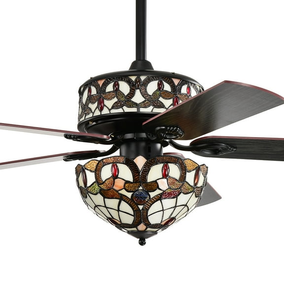 Lars 52 in. 6-Light Indoor Matte Black Finish Ceiling Fan
