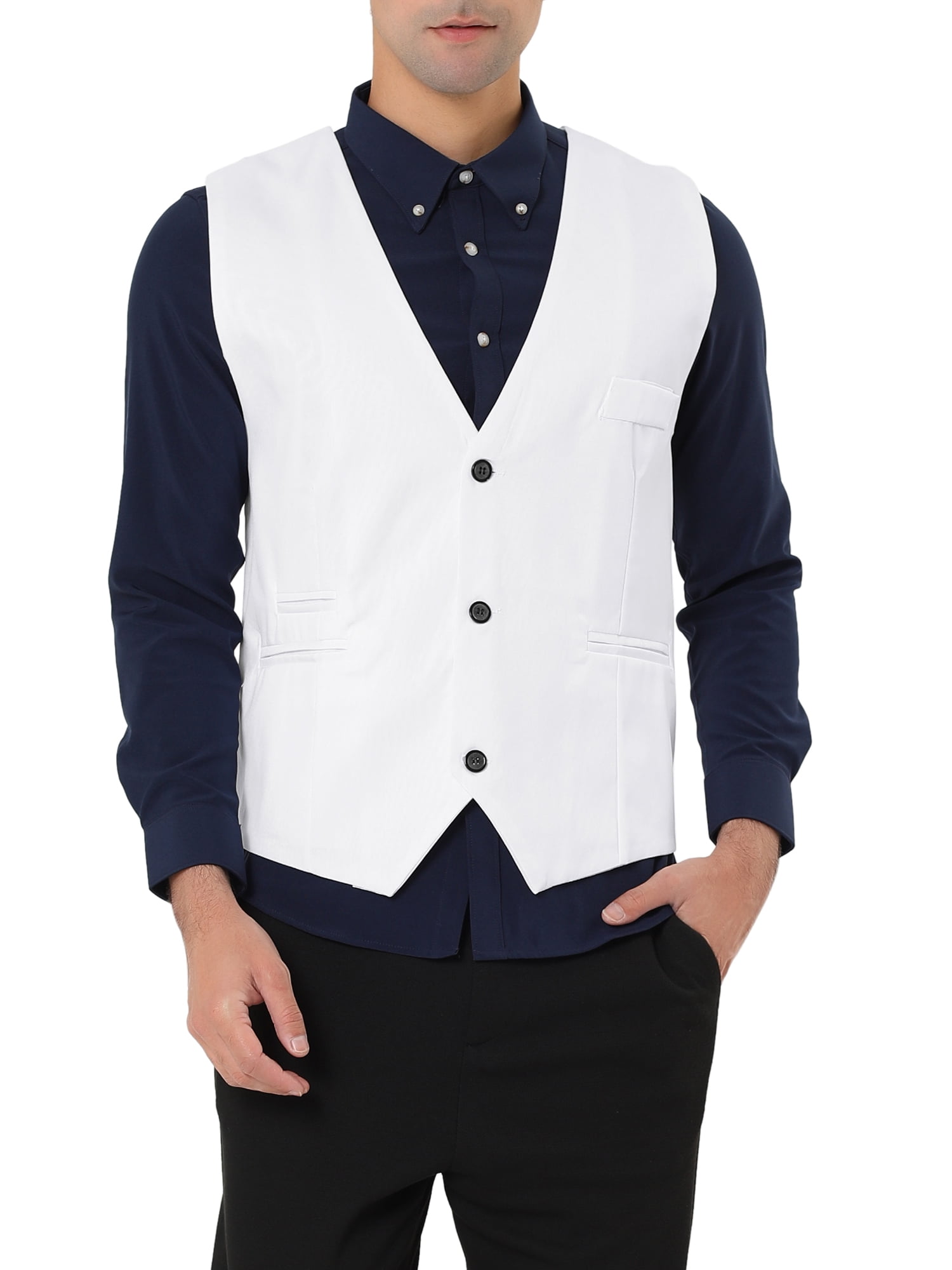 Lars Amadeus Big & Tall Men's Suit Vest Business Formal Dress Waistcoat