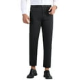 thumbnail image 1 of INSPIRE CHIC Business Dress Pant for Men's Zipper Closure Flat Front Formal Solid Color Straight Trousers, 1 of 6