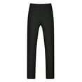thumbnail image 1 of INSPIRE CHIC Business Dress Pants for Men's Men's Flat Front Work Trousers Bright Black L, 1 of 1