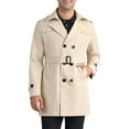 thumbnail image 1 of INSPIRE CHIC Business Trench Coat for Men's Double Breasted Notched Lapel Winter Overcoats, 1 of 5