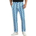 thumbnail image 1 of INSPIRE CHIC Contrast Color Pants for Men's Color Block Triangle Plaid Printed Dress Pants, 1 of 6
