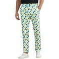 thumbnail image 1 of INSPIRE CHIC Contrast Color Pants for Men's Color Block Triangle Plaid Printed Dress Pants, 1 of 6