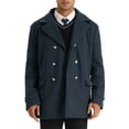 thumbnail image 1 of Lars Amadeus Double Breasted Peacoat for Men's Notched Collar Classic Winter Overcoat, 1 of 4