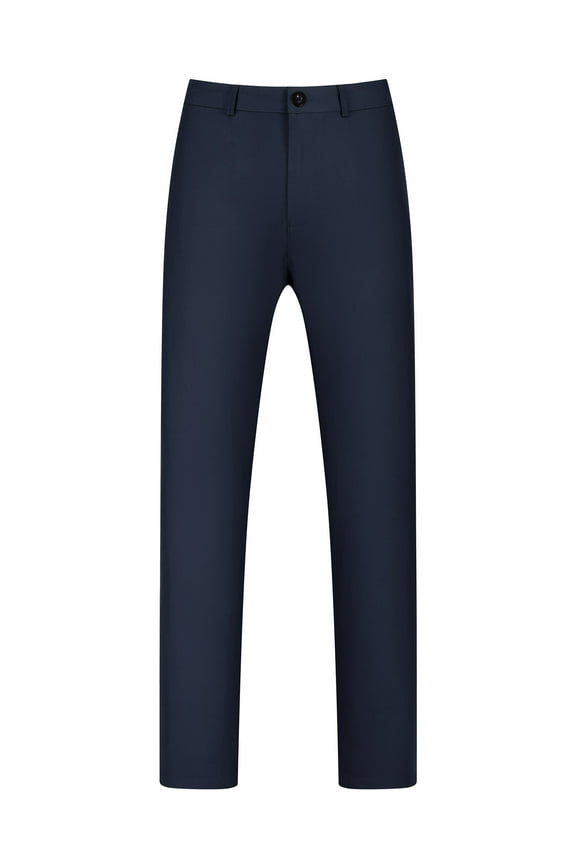 Dress Pants for Men's Big and Tall Flat Front Business Chino Trousers