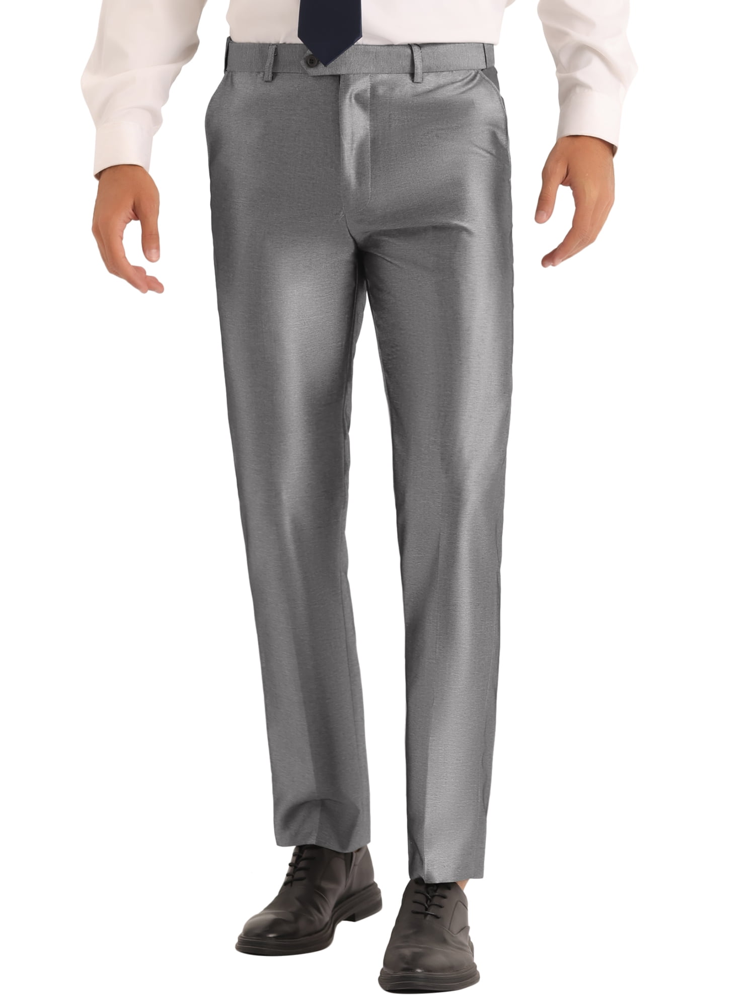 slim fit dress slacks Buy Light Grey Dress Pants for Men main image 1