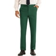 thumbnail image 1 of INSPIRE CHIC Dress Pants for Men's Classic Fit Solid Stretch Flat Front Work Business Trousers 28 Green, 1 of 6
