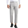 thumbnail image 1 of INSPIRE CHIC Dress Pants for Men's Flat Front Expandable Waist Work Business Trousers 34 Grey, 1 of 5