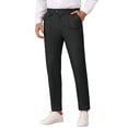 thumbnail image 1 of INSPIRE CHIC Dress Pants for Men's Pleated Front Tapered Leg Business Chino Trousers 40 Black, 1 of 6