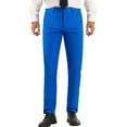 thumbnail image 1 of INSPIRE CHIC Dress Pants for Men's Solid Stretch Flat Front Work Chino Trousers Blue 30, 1 of 5