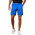 thumbnail image 1 of Lars Amadeus Dress Shorts for Men's Classic Fit Lightweight Flat Front Business Chino Shorts, 1 of 5