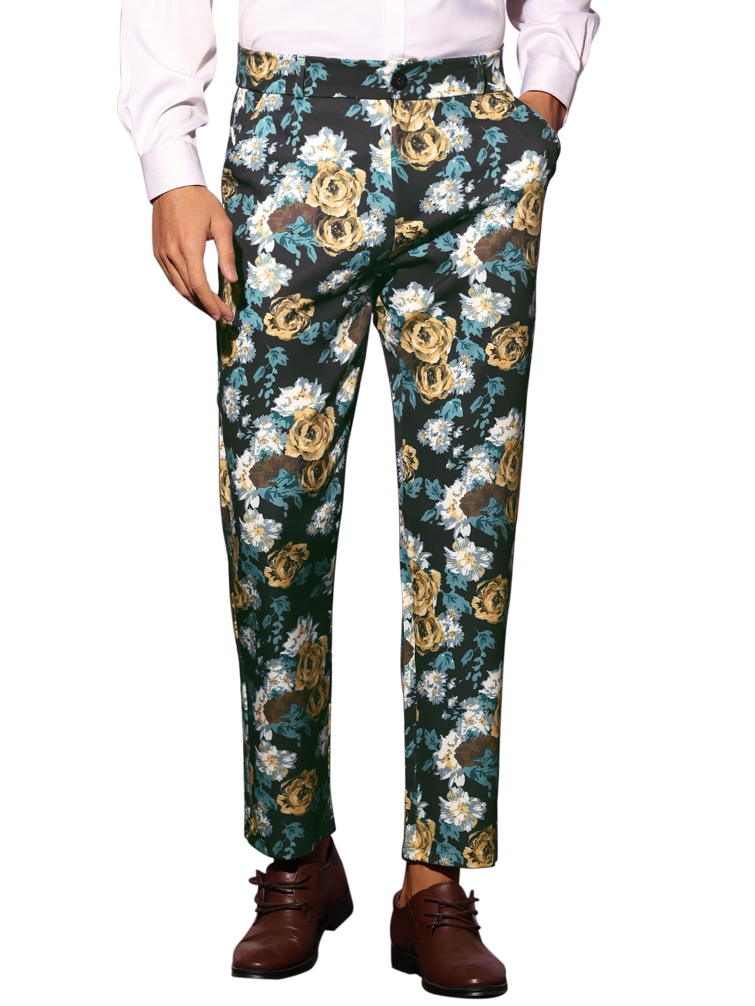 Floral chinos mens deals