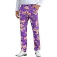 thumbnail image 1 of INSPIRE CHIC Floral Printed Dress Pants for Men's Straight Leg Flat Front Flower Pattern Trousers, 1 of 6