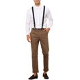 thumbnail image 1 of Lars Amadeus Formal Plaid Dress Pants for Men's Trousers with Suspender, 1 of 5