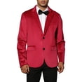 thumbnail image 1 of Lars Amadeus Formal Suede Blazers for Men's Slim Fit Solid Two Button Suit Sports Coats, 1 of 5