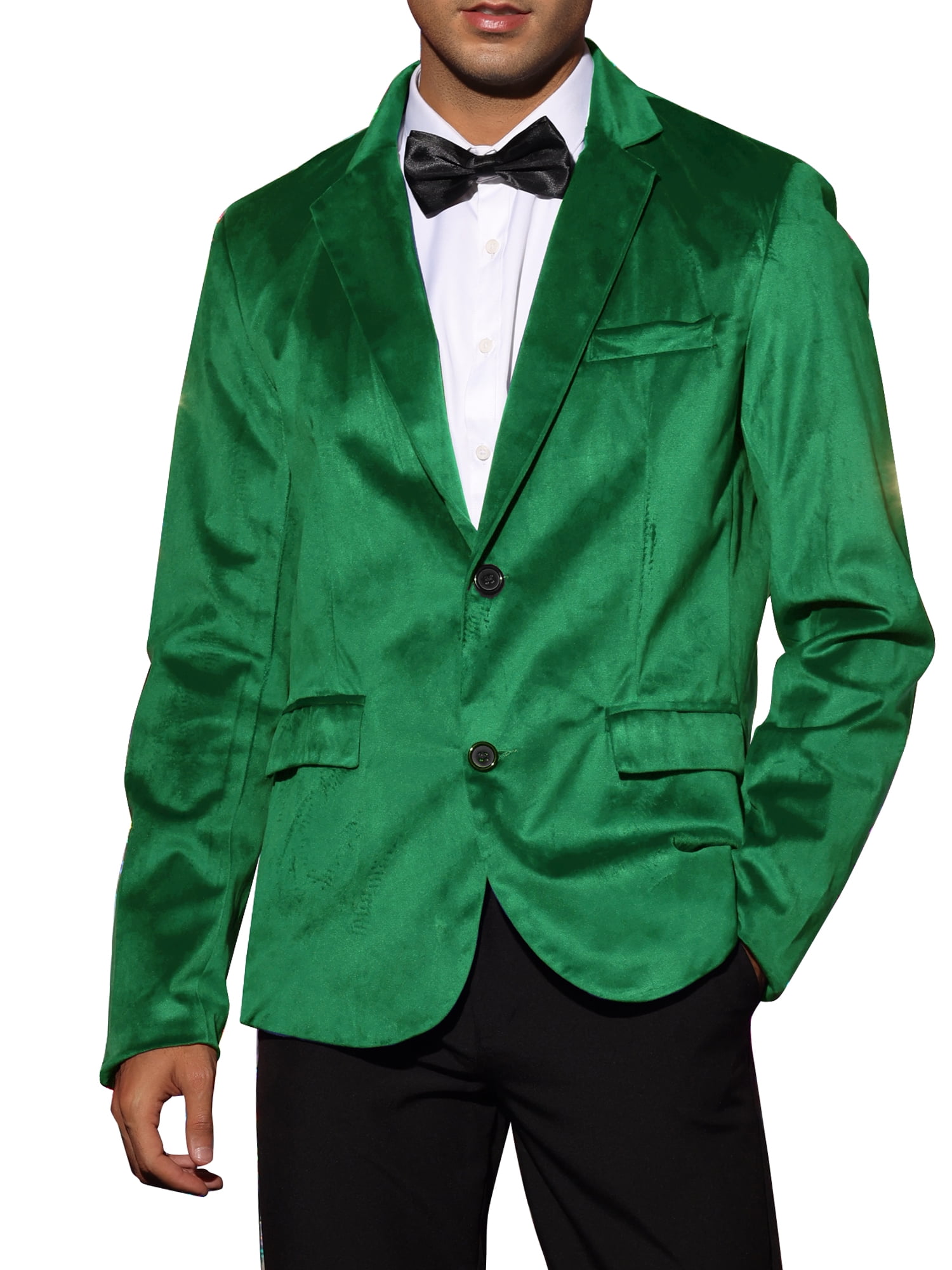 Lars Amadeus Formal Suede Blazers for Men's Slim Fit Solid Two Button