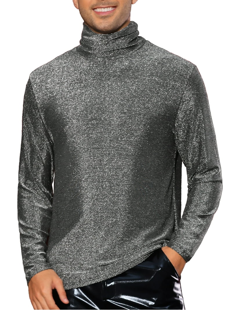 INSPIRE CHIC Glitter T Shirt for Men