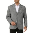 thumbnail image 1 of INSPIRE CHIC Houndstooth Blazer for Men's Classic Fit Business Two Button Plaid Sports Coat, 1 of 6