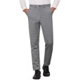 thumbnail image 1 of Lars Amadeus Houndstooth Dress Pants for Men's Classic Straight Leg Business Plaid Trousers, 1 of 4