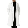 thumbnail image 1 of INSPIRE CHIC Long Trench Coat for Men's Classic Notched Lapel Double Breasted Overcoats, 1 of 5