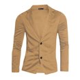 thumbnail image 1 of Lars Amadeus Men's Blazers Notched Lapel Long Sleeve Knit Blazer with Pockets, 1 of 7