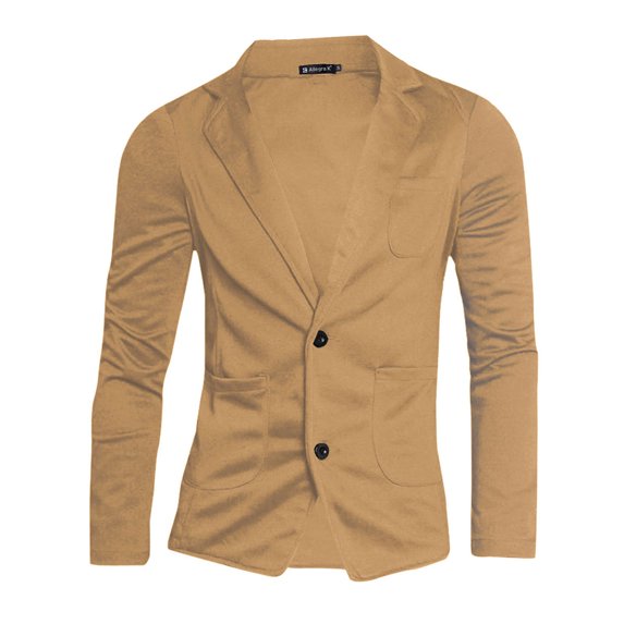 Lars Amadeus Men's Blazers Notched Lapel Long Sleeve Knit Blazer with Pockets