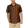 thumbnail image 1 of Lars Amadeus Men's Button Down Point Collar Short Sleeve Vertical Striped Shirt, 1 of 6