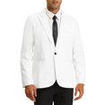 thumbnail image 1 of Lars Amadeus Men's Casual Blazer One Button Lightweight Slim Fit Jacket, 1 of 4
