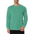 thumbnail image 1 of Lars Amadeus Men's Casual Long Sleeve Solid Color Basic Round Neck Pullover Sweatshirt, 1 of 6