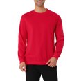 thumbnail image 1 of Lars Amadeus Men's Casual Long Sleeve Solid Color Basic Round Neck Pullover Sweatshirt, 1 of 6