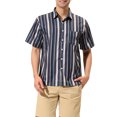 thumbnail image 1 of Lars Amadeus Men's Casual Summer Beach Short Sleeves Button Down Striped Shirt, 1 of 6