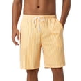 thumbnail image 1 of INSPIRE CHIC Men's Casual Summer Holiday Drawstring Waist Beach Striped Swimwear Shorts 36 Yellow, 1 of 6
