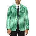 thumbnail image 1 of Lars Amadeus Men's Checked Blazer Slim Fit Casual Lightweight Plaid Sports Coat, 1 of 5