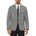 thumbnail image 1 of Lars Amadeus Men's Checked Blazer Slim Fit Casual Lightweight Plaid Sports Coat, 1 of 5