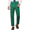 thumbnail image 1 of INSPIRE CHIC Men's Checked Prom Trousers Formal Plaid Suit Pants, 1 of 6