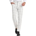 thumbnail image 1 of INSPIRE CHIC Men's Checked Prom Trousers Formal Plaid Suit Pants, 1 of 6