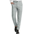 thumbnail image 1 of INSPIRE CHIC Men's Classic Plaid Dress Flat Front Checked Office Prom Trousers Gray 30, 1 of 6