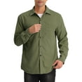 thumbnail image 1 of Lars Amadeus Men's Corduroy Shirt Button Down Regular Fit Long Sleeves Shirts, 1 of 6