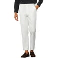 thumbnail image 1 of INSPIRE CHIC Men's Cropped Dress Pant Flat Front Solid Color Business Trousers, 1 of 5