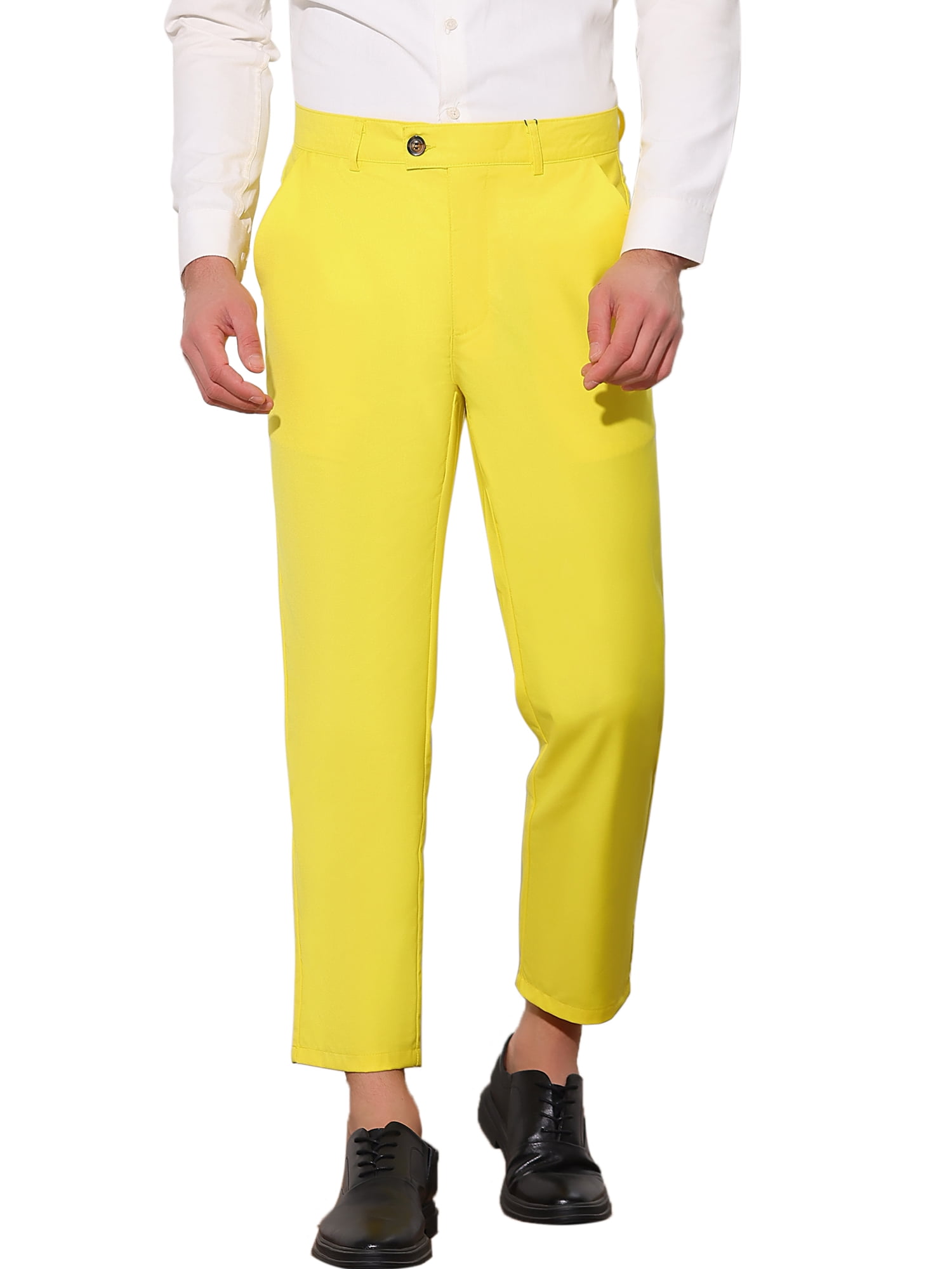 slim fit dress slacks Casual Ankle-Length Pants in 3 Solid Colors main image 1