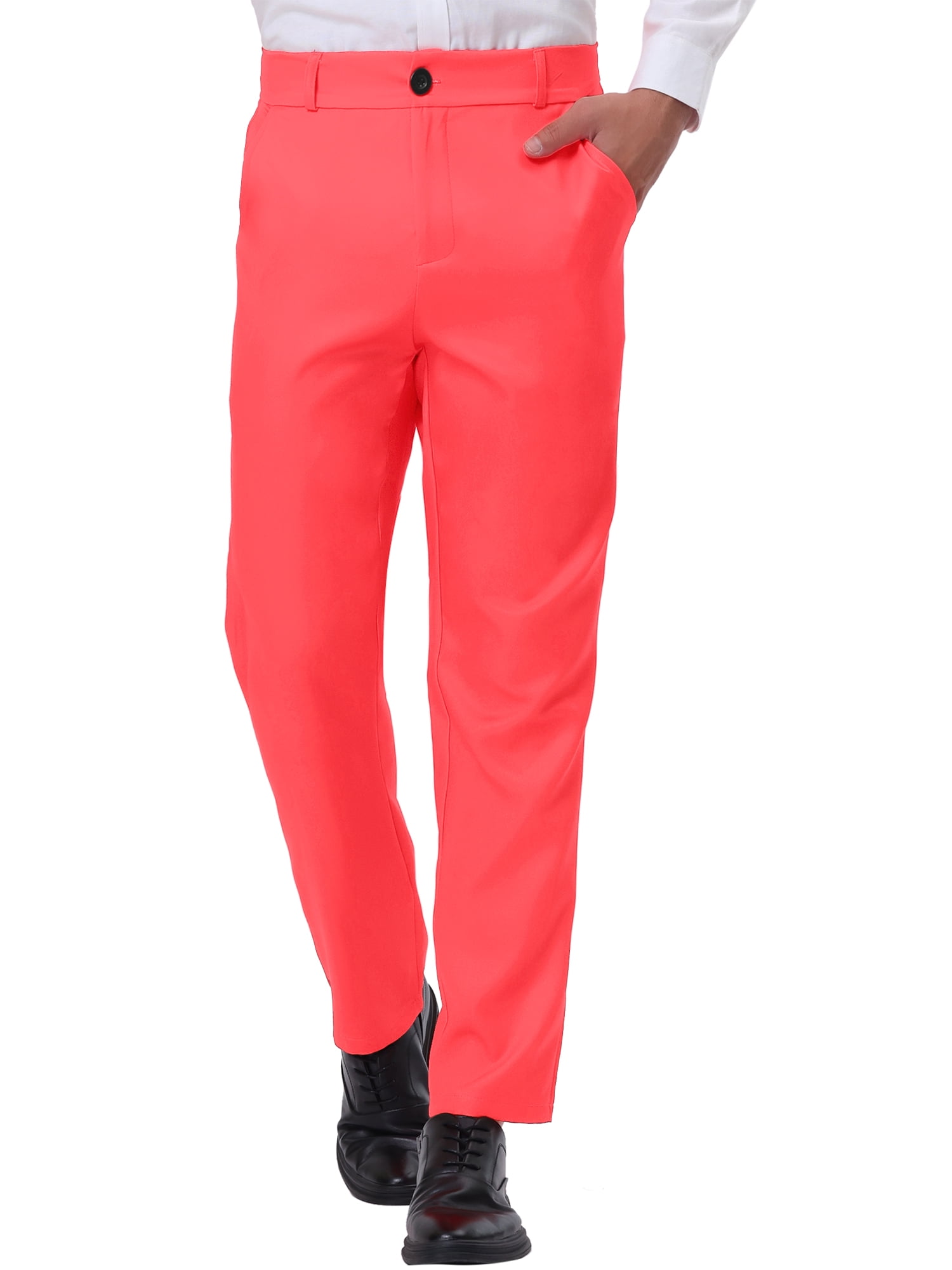 Lars Amadeus Men's Dress Business Pants Classic Fit Flat Front Suit