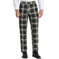 thumbnail image 1 of Lars Amadeus Men's Dress Pant Flat Front Stretch Business Plaid Pants, 1 of 6