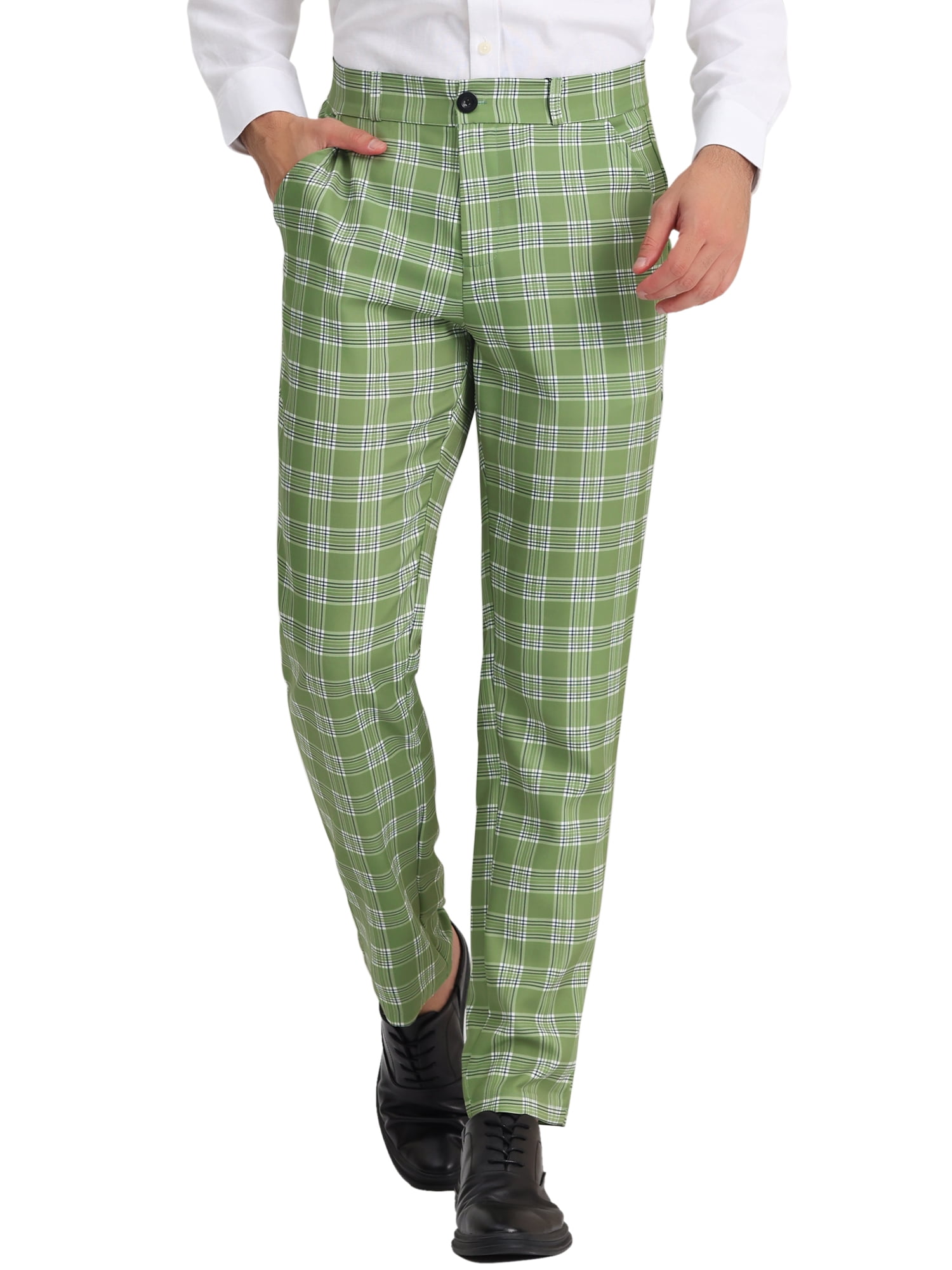 Cool Green Plaid Pants Mens Pictures