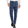 thumbnail image 1 of Lars Amadeus Men's Dress Plaid Slim Fit Flat Front Prom Checked Trousers, 1 of 6